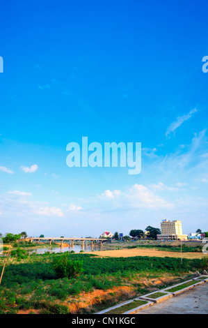 Dakbla Fluss. Kon Tum, North Central Highlands, Vietnam Stockfoto