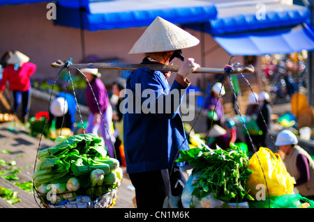 Dalat Morgen Straßenmarkt, Datlat Vietnam Stockfoto