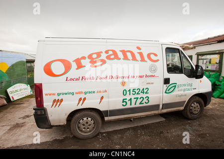 Wächst mit der Gnade ist ein Bio-Obst und Gemüseanbau kooperative in Clapham in den Yorkshire Dales, UK. Stockfoto