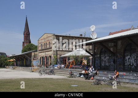 Berlin Görlitzer Park Friedrichshain-Kreuzberg Parkway Stockfoto