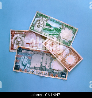 Saudische Währung Rial Stockfoto