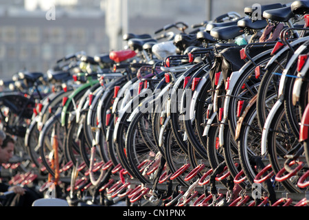 Niederlande Amsterdam Fahrräder Fahrrad Parken Stockfoto