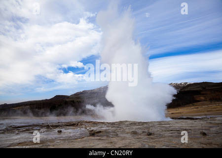 Strokkur Geysir, Geysir, Island Stockfoto