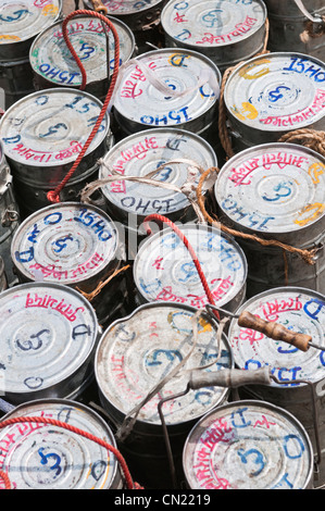 Tiffin Boxen Churchgate Station Mumbai Bombay Indien Stockfoto