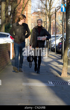 Fearne Cotton verlässt das BBC Radio 1 Gebäude Stockfoto