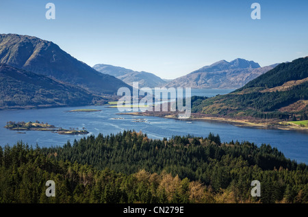 Loch Leven von Sgorr Na Ciche, Pap Glen Coe Stockfoto