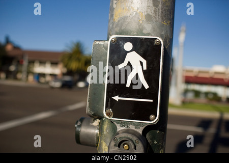 Fußgängerüberweg Zeichen Stockfoto