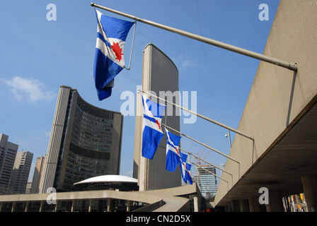 Neue City Hall Toronto Kanada Ontario Nathan Phillips Square Stockfoto