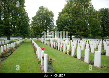 British Commonwealth War Graves Kommission Cemetery in Bayeux, Normandie Frankreich Stockfoto