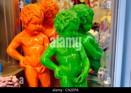 Belgien, Brüssel, Manneken Pis, Figur für den Verkauf in einem Geschäft Stockfoto