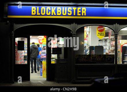 Blockbuster-Videothek Shop, UK Stockfoto