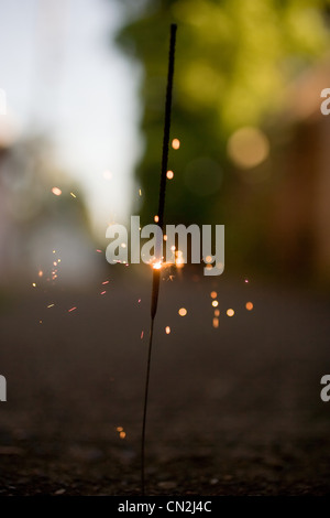 Wunderkerze, Nahaufnahme Stockfoto