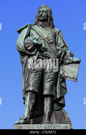 Statue von der flämischen Barock Maler David Teniers der jüngere in Antwerpen, Belgien Stockfoto