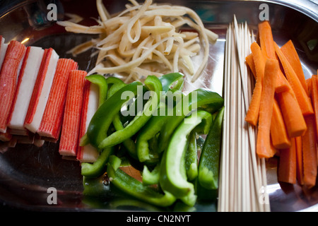 Asiatische Küche Zutaten, Nahaufnahme Stockfoto