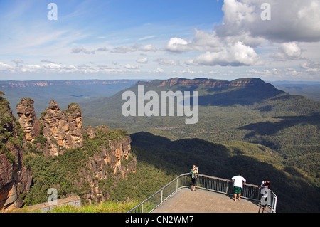 "Drei Schwestern" von Echo Point Lookout, Jamison Valley, Blue Mountains, New South Wales, Australien Stockfoto