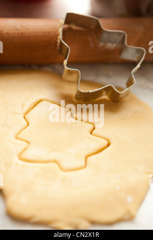 Weihnachtsbaum geformt cookie Stockfoto