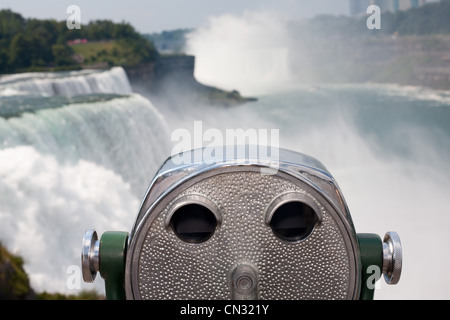 Münz-Fernglas, Niagara Falls, New York, USA Stockfoto