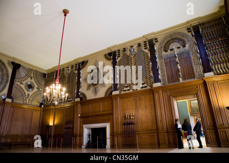 Könige bewachen Kammer in Hampton Court Palace. VEREINIGTES KÖNIGREICH. Stockfoto