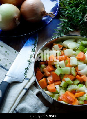 Frisch gehackte Gemüse Stockfoto