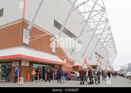 Crewe Alexandra am Spieltag Stockfoto