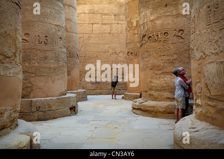 Ägypten - Karnak-Tempel, Säulenhalle, Luxor, Ägypten Stockfoto