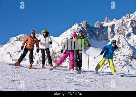 Frankreich, Savoyen, Valmorel, Massif De La Vanoise, Tarentaise-Tal, mit Blick auf das Massif De La Lauziere Stockfoto