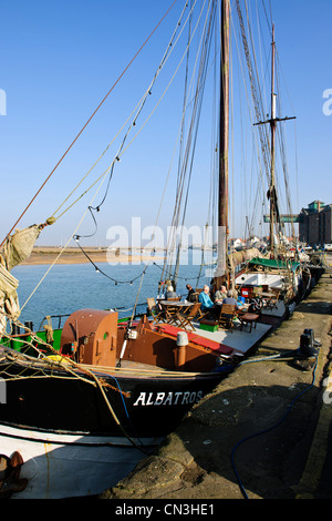 Fischerdorf, eine Meile von Nordsee, Freizeit, Bootfahren, Segeln, Fanggebiet, Fischrestaurants, Wells nächsten The Sea, North Norwich Stockfoto