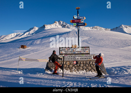 Frankreich, Savoyen, Valmorel, Massif De La Vanoise, Tarentaise-Tal, St François Longchamp, Maurienne-Tal, nahe dem Souvenir Stockfoto