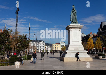 Frankreich, Puy de Dome, Clermont-Ferrand, Place de gelegenes Statue von General Desaix Stockfoto