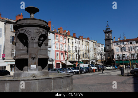 Frankreich, Puy de Dome, Issoire, Place De La République (Republique Quadrat) Stockfoto