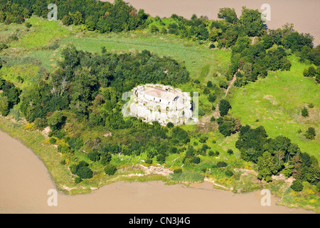 Frankreich, Gironde, Blaye, Fort Pate Oval 12 Meter hohe Gebäude wurde auf sehr wechselnden Boden gebaut, mit der Technik eines Holzes Stockfoto