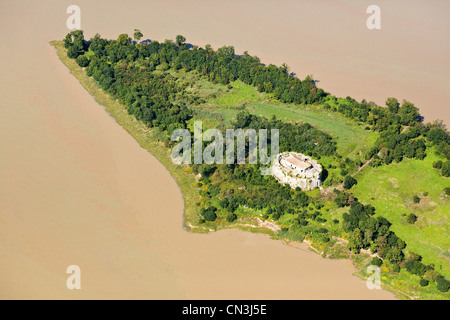 Frankreich, Gironde, Blaye, Fort Pate Oval 12 Meter hohe Gebäude wurde auf sehr wechselnden Boden gebaut, mit der Technik eines Holzes Stockfoto