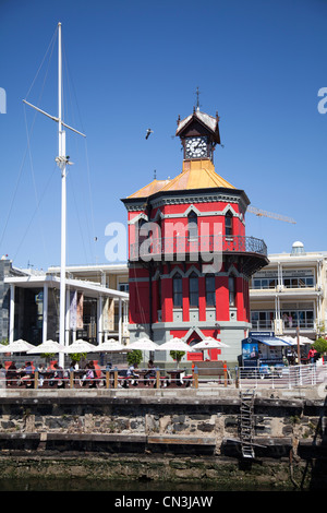 Uhrturm am Waterfront von Kapstadt Stockfoto