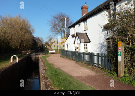 Die Schleusenwärter Hütte am Worcester und Birmingham Kanal bei Tardebigge Worcestershire UK Stockfoto