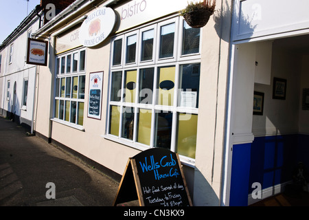 Fischerdorf, eine Meile von Nordsee, Freizeit, Bootfahren, Segeln, Fanggebiet, Fischrestaurants, Wells nächsten The Sea, North Norwich Stockfoto