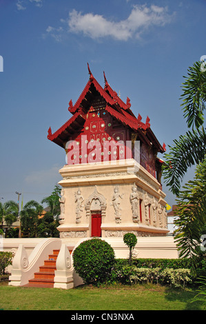 Ho Trai (Bibliothek der buddhistischen Schriften), Wat Phra Singh, Chiang Mai, Provinz Chiang Mai, Thailand Stockfoto