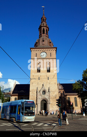 Norwegen, Oslo, Stortorvet Square, Oslo Kathedrale Kirche von unseres Erlösers des 17. Jahrhunderts Stockfoto