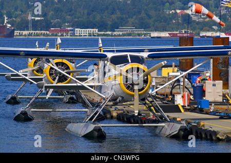Kanada, British Columbia, Vancouver, Innenstadt am Coal Harbour, Wasserflugzeug-terminal Stockfoto