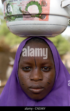 Kleinen Maßstab solar Energieprojekt in das Dorf Ahoto, Jigawa Zustand Nordnigeria. 2006 Stockfoto