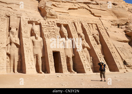 Der Tempel der Königin Nefertari bei Abu Simbel, Ägypten, Unesco Stockfoto