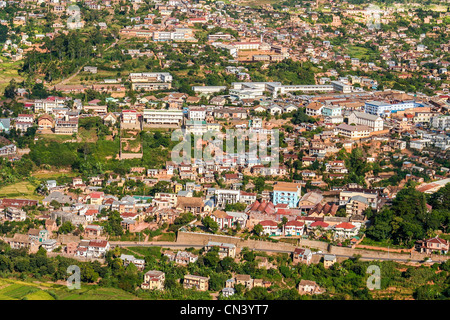 Die Stadt des Hochlandes von Fianarantsoa, Madagaskar Stockfoto