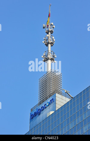 Die Belgacom-Türme / Touren Belgacom, Twin Wolkenkratzer der Telekommunikations Unternehmen Belgacom in Brüssel, Belgien Stockfoto