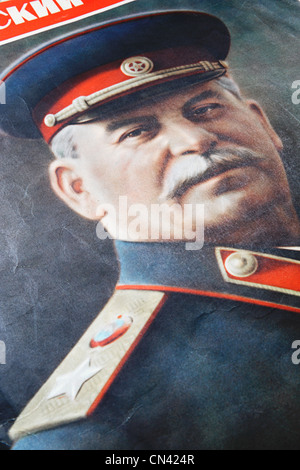 Joseph Stalin-Porträt auf dem Cover der Zeitschrift "Sowjetunion" 1953 Stockfoto