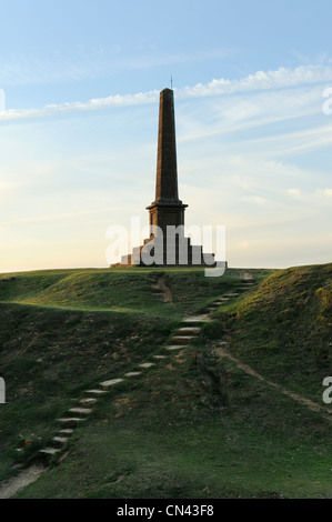 Kriegerdenkmal auf Schinken-Hügel in der Nähe von Yeovil, Somerset, UK. Stockfoto