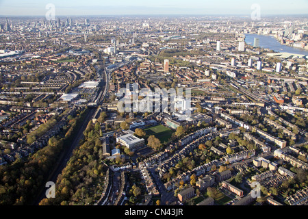 Luftaufnahme des Goldsmiths College, University of London, New Cross, London SE14 Stockfoto