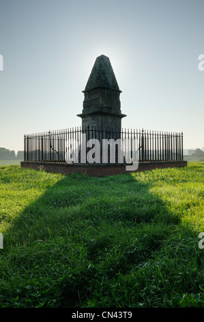 König Alfred Denkmal bei Edington, in der Nähe von Burrowbridge, Somerset, UK. Stockfoto