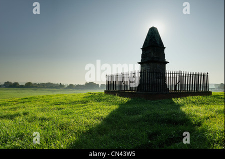 König Alfred Denkmal bei Edington, in der Nähe von Burrowbridge, Somerset, UK. Stockfoto