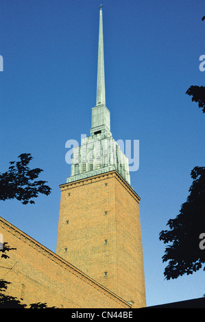 Kirchturm Mikael Agricola (Mikael Agricolan Kirkko) in Helsinki, Finnland Stockfoto