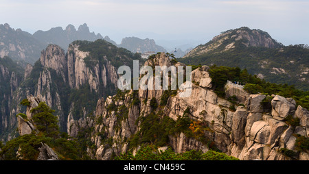 Red Cloud station für taiping Seilbahn zwischen Red Cloud und songling Peaks huangshan Yellow Mountain china Stockfoto