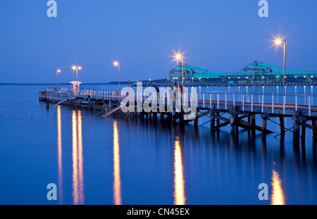 Stadt-Steg in der Abenddämmerung Port Lincoln South Australia Stockfoto